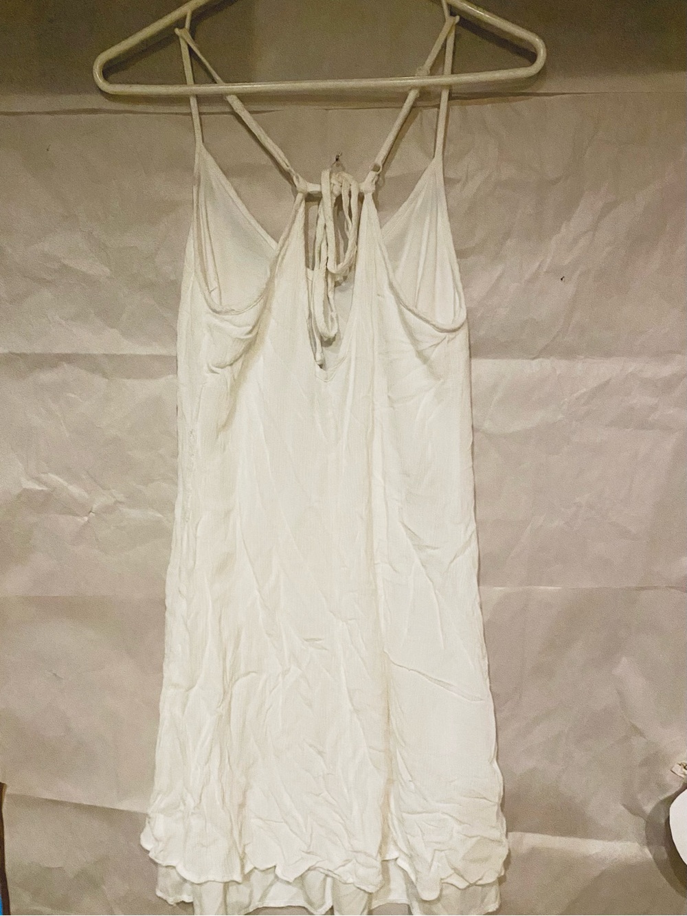 Maurices Cream and Blue Embroidered Mini Dress - Picture 5 of 8